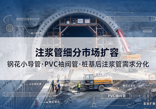 玉山注浆管细分市场扩容，隧道钢花小导管、PVC 袖阀管、桩基后注浆管需求分化